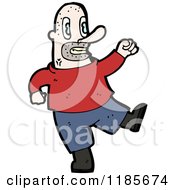 Cartoon Of A Bald Man Royalty Free Vector Illustration by lineartestpilot