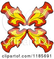 Cartoon Of A Flame Design Element Royalty Free Vector Illustration