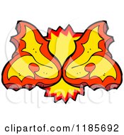 Cartoon Of A Flame Design Element Royalty Free Vector Illustration