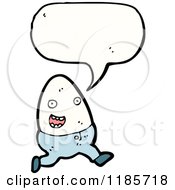 Cartoon Of An Egg In An Egg Cup Speaking Royalty Free Vector Illustration by lineartestpilot