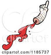 Cartoon Of A Bloody Severed Arm Royalty Free Vector Illustration by lineartestpilot