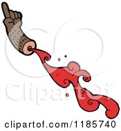 Cartoon Of A Bloody Severed Arm Royalty Free Vector Illustration