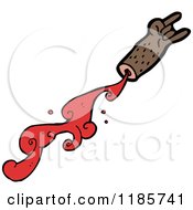 Cartoon Of A Bloody Severed Arm Royalty Free Vector Illustration by lineartestpilot