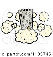Cartoon Of A Castle In The Clouds Royalty Free Vector Illustration by lineartestpilot