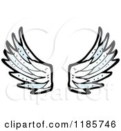 Cartoon Of A Pair Of Wings Royalty Free Vector Illustration by lineartestpilot