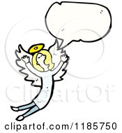 Cartoon Of An Angel Speaking Royalty Free Vector Illustration