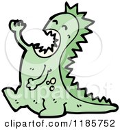 Cartoon Of A Dinosaur Royalty Free Vector Illustration