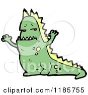Cartoon Of A Dinosaur Royalty Free Vector Illustration