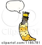 Cartoon Of An African American King Speaking Royalty Free Vector Illustration by lineartestpilot
