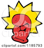 Cartoon Of A Boxing Glove Royalty Free Vector Illustration by lineartestpilot
