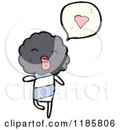 Cartoon Of A Storm Cloud Person Speaking Royalty Free Vector Illustration