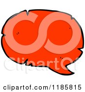 Cartoon Of A Red Speech Bubble Royalty Free Vector Illustration