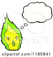 Cartoon Of A Flame Mascot Royalty Free Vector Illustration