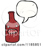 Cartoon Of A Bottle Speaking Royalty Free Vector Illustration
