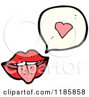 Poster, Art Print Of Mouth And Tongue Speaking Of Love