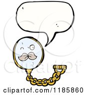 Cartoon Of A Speaking Magnifying Glass With A Mustache Royalty Free Vector Illustration by lineartestpilot