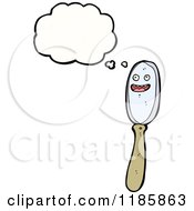 Cartoon Of A Magnifying Glass Thinking Royalty Free Vector Illustration by lineartestpilot