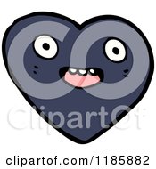 Cartoon Of Valentine Heart With A Face Royalty Free Vector Illustration