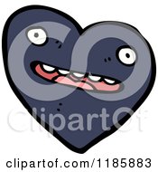 Cartoon Of Valentine Heart With A Face Royalty Free Vector Illustration