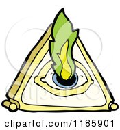 Cartoon Of A Mystic Eye Royalty Free Vector Illustration by lineartestpilot