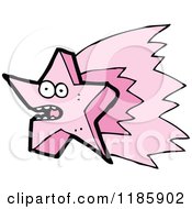 Cartoon Of A Pink Shooting Star Mascot Royalty Free Vector Illustration