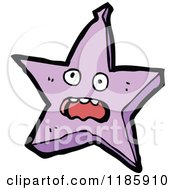 Poster, Art Print Of Purple Frightened Star