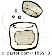 Cartoon Of A Bottle With A Cork Lid Royalty Free Vector Illustration by lineartestpilot