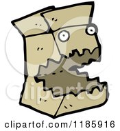 Poster, Art Print Of Cardboard Box With A Face