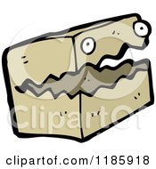 Cartoon Of A Cardboard Box With A Face Royalty Free Vector Illustration