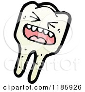 Cartoon Of A Upset Tooth Mascot Royalty Free Vector Illustration by lineartestpilot