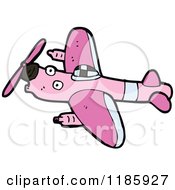 Cartoon Of A Prop Airplane Royalty Free Vector Illustration by lineartestpilot