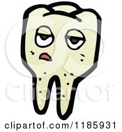 Cartoon Of A Tooth Mascot Royalty Free Vector Illustration by lineartestpilot