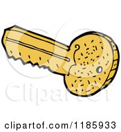 Cartoon Of A Golden Key Royalty Free Vector Illustration by lineartestpilot