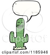 Cartoon Of A Saguaro Cactus Speaking Royalty Free Vector Illustration