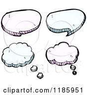 Cartoon Of Thought And Speech Bubbles Royalty Free Vector Illustration by lineartestpilot