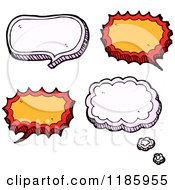 Cartoon Of Thought And Speech Bubbles Royalty Free Vector Illustration