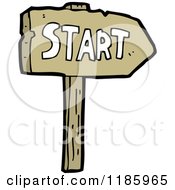 Poster, Art Print Of Wooden Sign With The Word Start