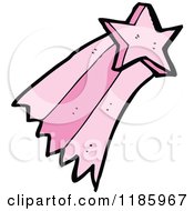 Cartoon Of A Pink Shooting Star Royalty Free Vector Illustration