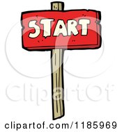 Poster, Art Print Of Wooden Sign With The Word Start