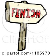 Poster, Art Print Of Wooden Sign With The Word Finish