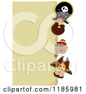 Poster, Art Print Of Pirate Captain And Men Peeking Around A Sign
