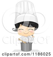 Poster, Art Print Of Cute Chef Girl Seasoning Soup