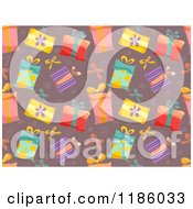 Cartoon Of A Seamless Gift Box Pattern Royalty Free Vector Clipart