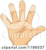Poster, Art Print Of Kids Hand Counting Number Five