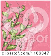 Poster, Art Print Of Feather And Leaf Virgo Horoscope Zodiac Background