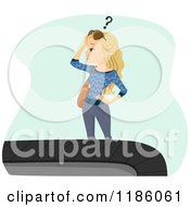 Poster, Art Print Of Blond Woman Wondering Where Her Suitcase Is At The Baggage Claim Carousel