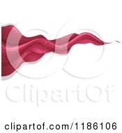 Cartoon Of Sparkling Red Fabric Rippling Royalty Free Vector Clipart