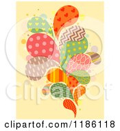 Poster, Art Print Of Patterned Splashes On Yellow