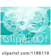 Poster, Art Print Of Background Of Swirly Clouds And Stars