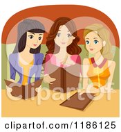 Poster, Art Print Of Trio Of Women Reading Restaurant Menus